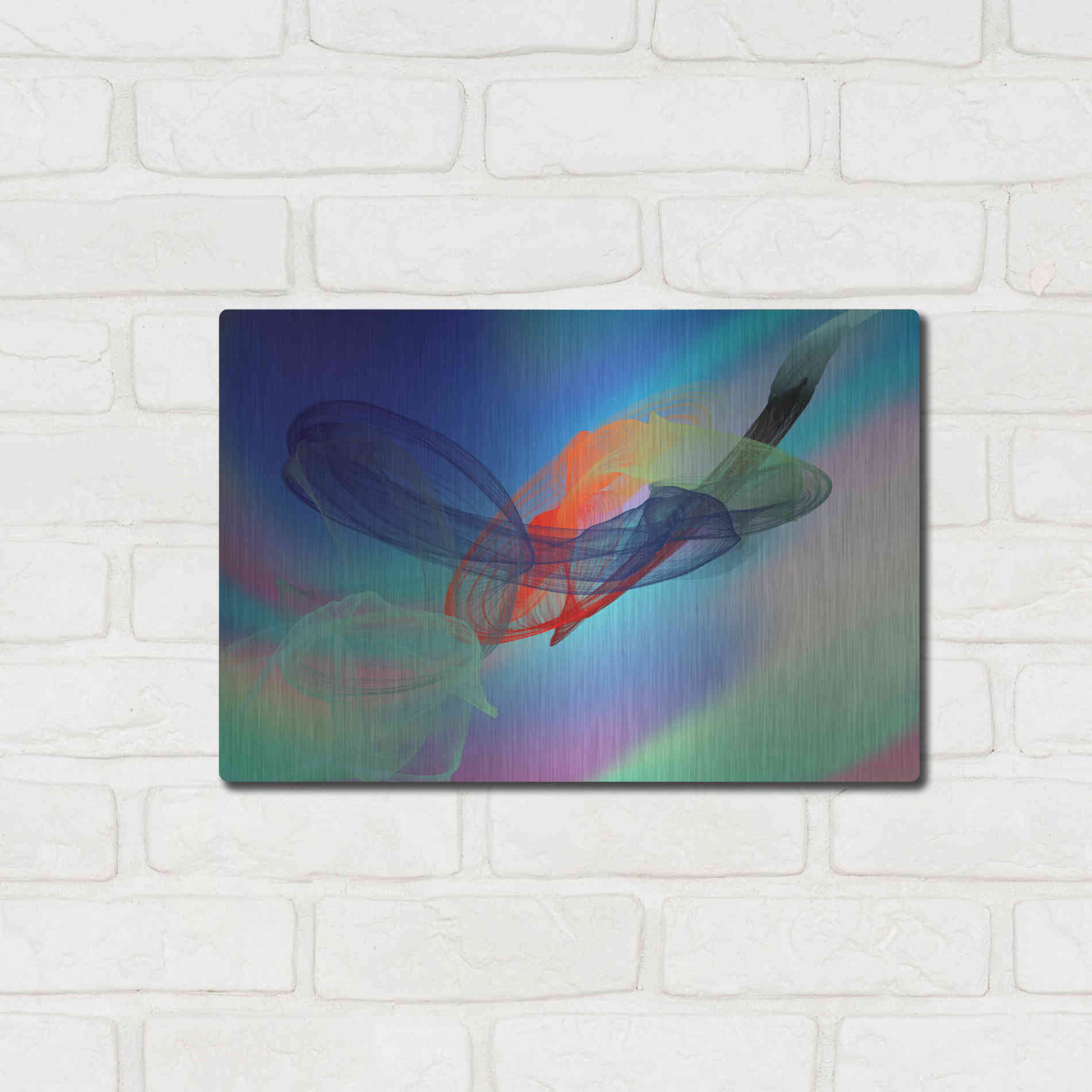 Luxe Metal Art 'Color In The Lines 6' by Irena Orlov Metal Wall Art,16x12