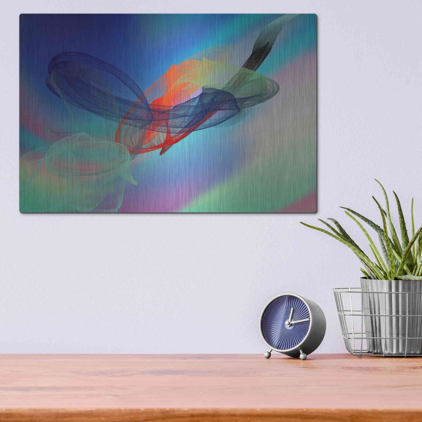 Luxe Metal Art 'Color In The Lines 6' by Irena Orlov Metal Wall Art,16x12