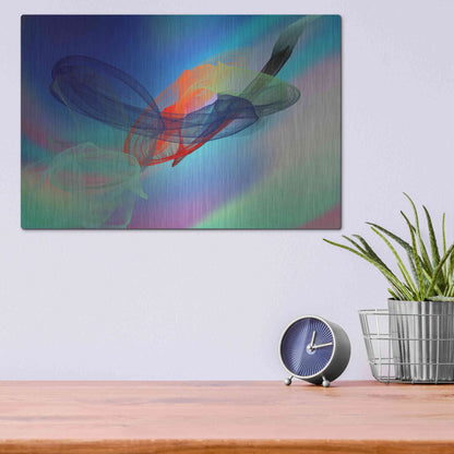 Luxe Metal Art 'Color In The Lines 6' by Irena Orlov Metal Wall Art,16x12