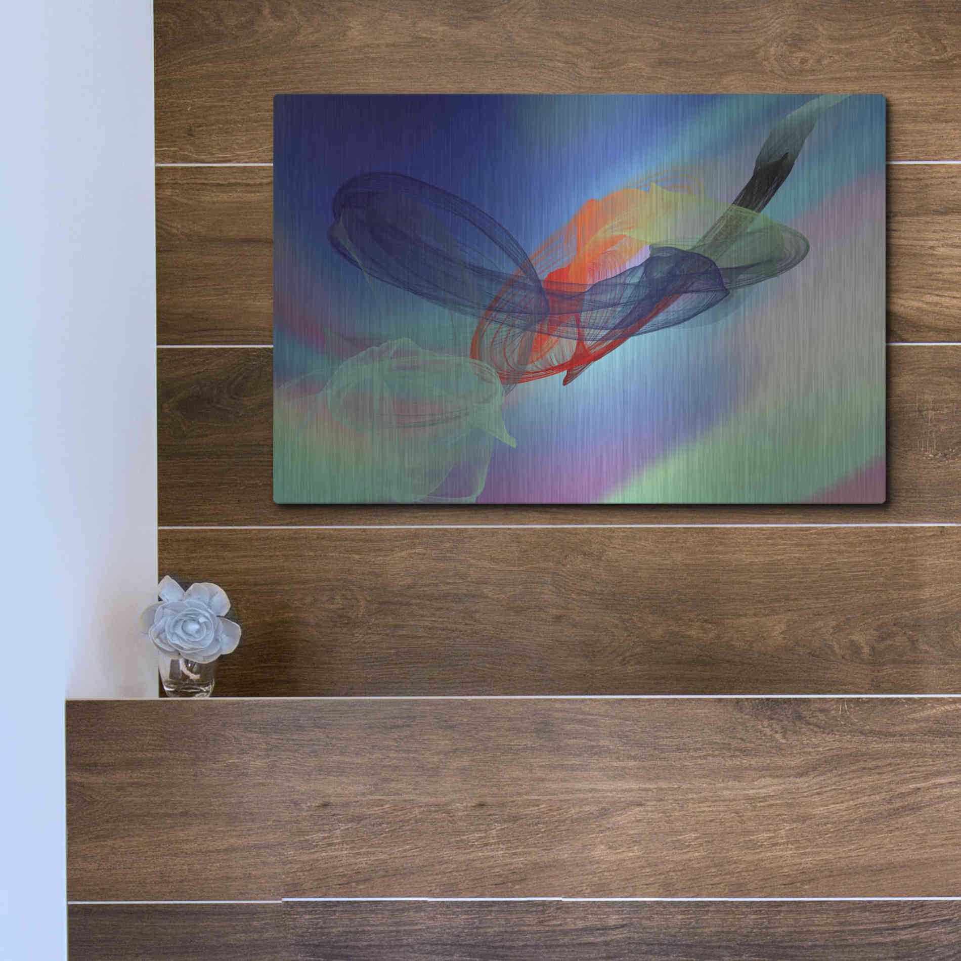Luxe Metal Art 'Color In The Lines 6' by Irena Orlov Metal Wall Art,16x12