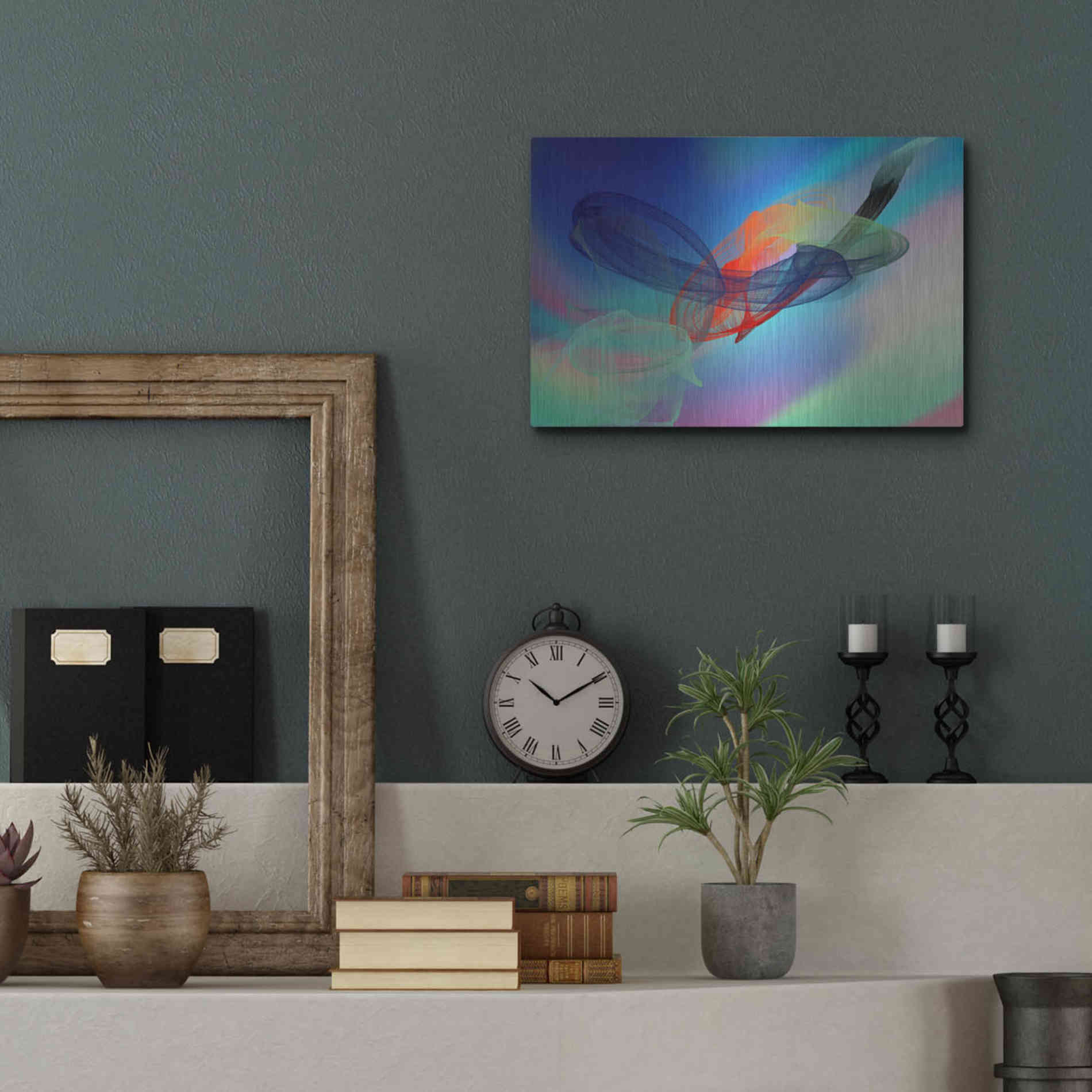 Luxe Metal Art 'Color In The Lines 6' by Irena Orlov Metal Wall Art,16x12