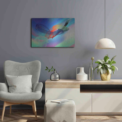 Luxe Metal Art 'Color In The Lines 6' by Irena Orlov Metal Wall Art,24x16