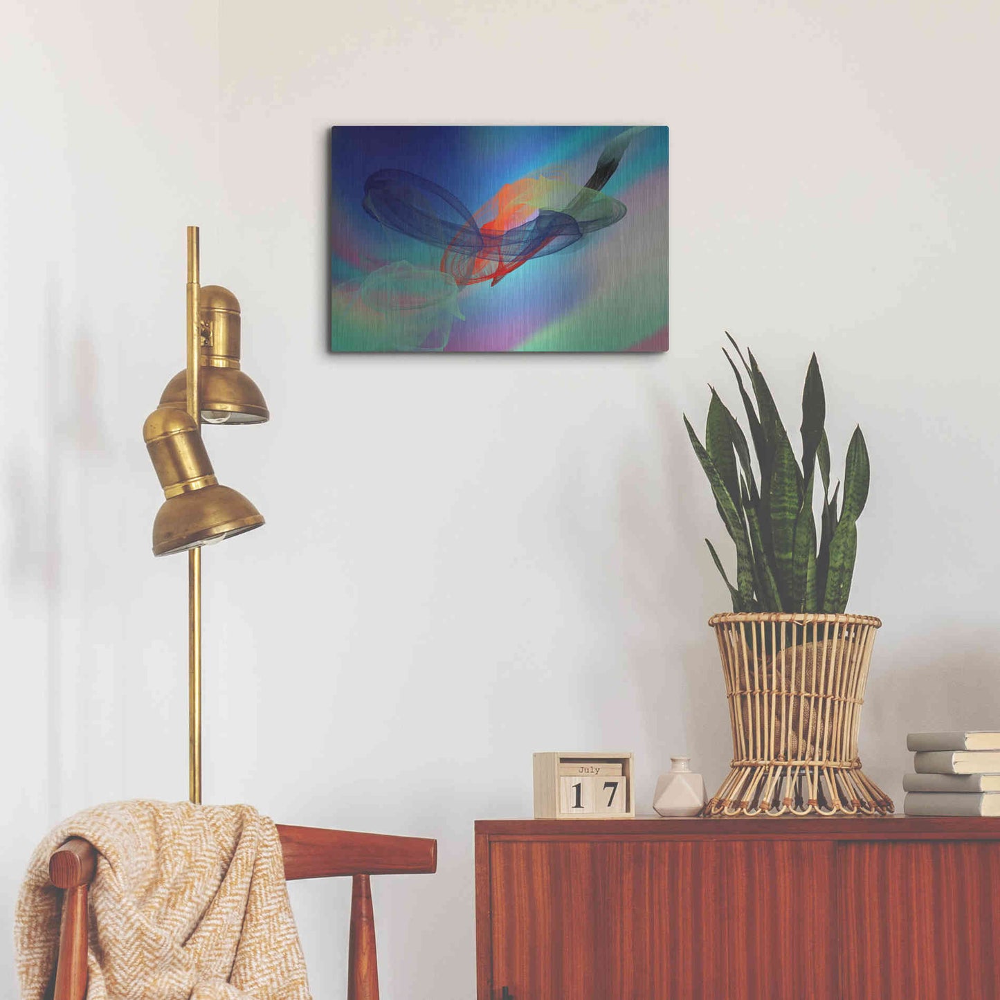 Luxe Metal Art 'Color In The Lines 6' by Irena Orlov Metal Wall Art,24x16