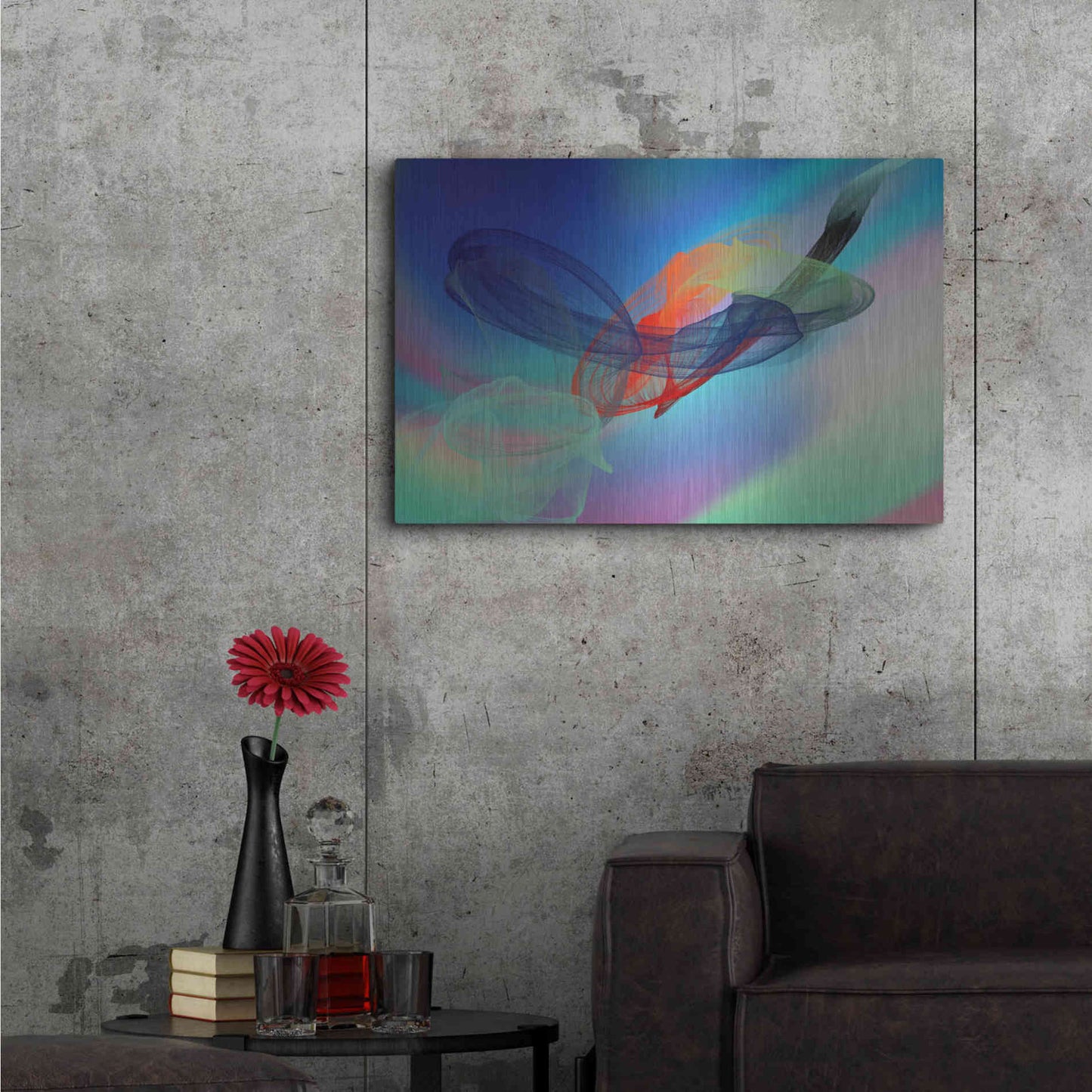 Luxe Metal Art 'Color In The Lines 6' by Irena Orlov Metal Wall Art,36x24