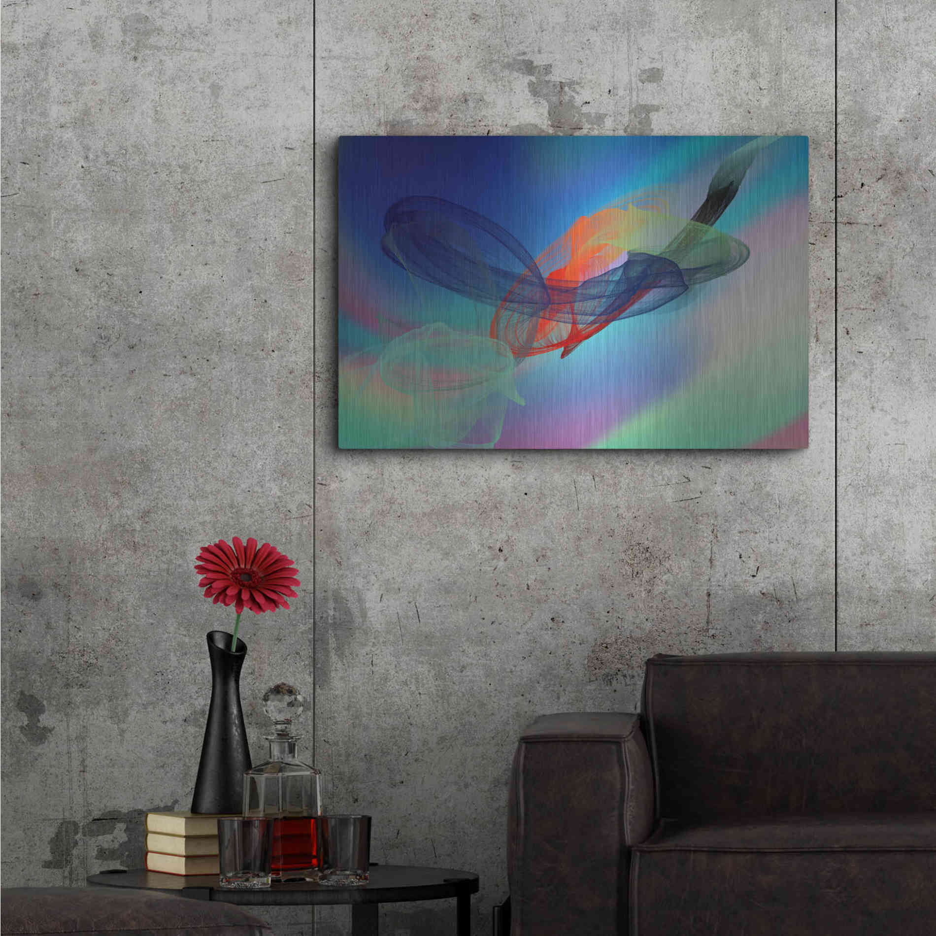 Luxe Metal Art 'Color In The Lines 6' by Irena Orlov Metal Wall Art,36x24