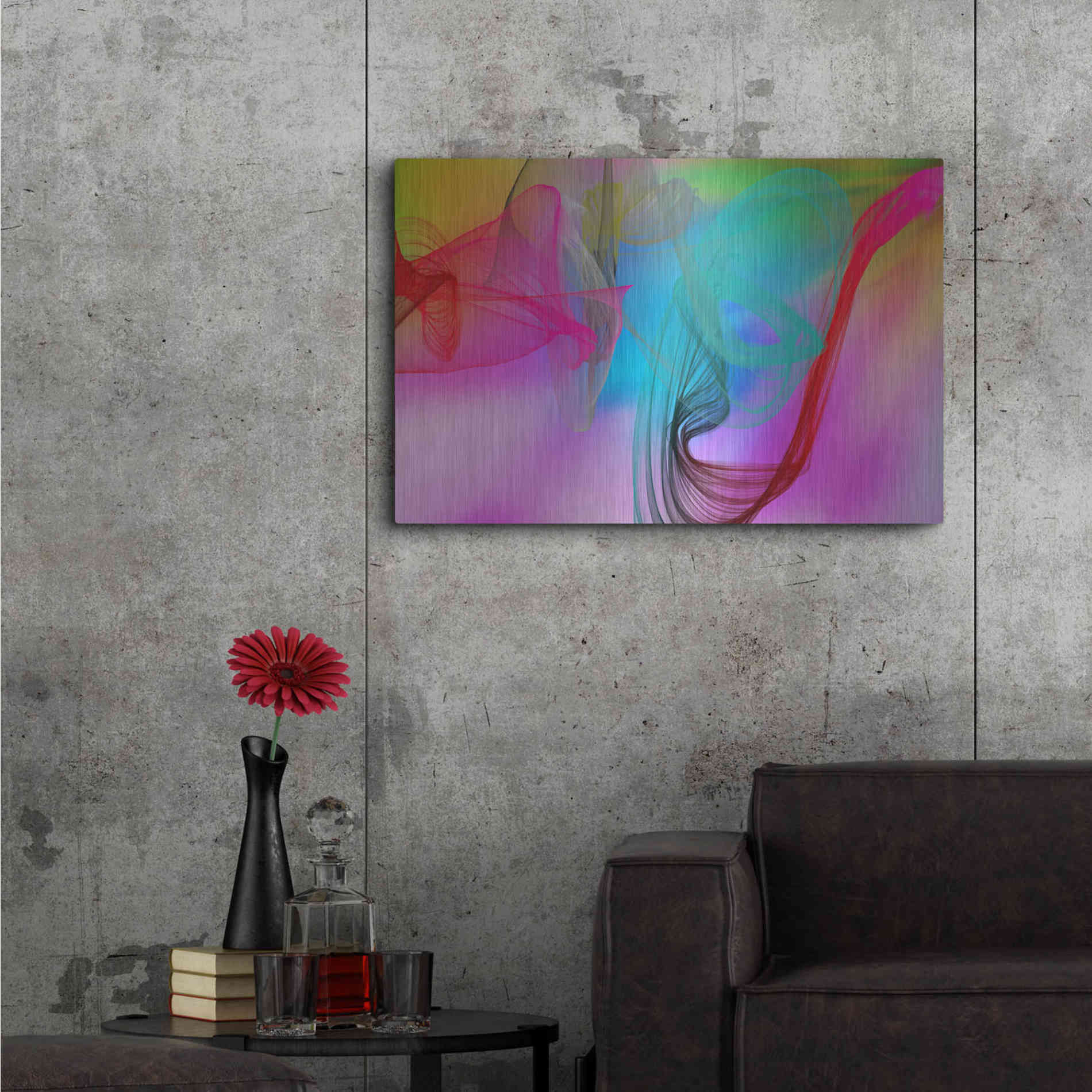 Luxe Metal Art 'Color In The Lines 8' by Irena Orlov Metal Wall Art,36x24