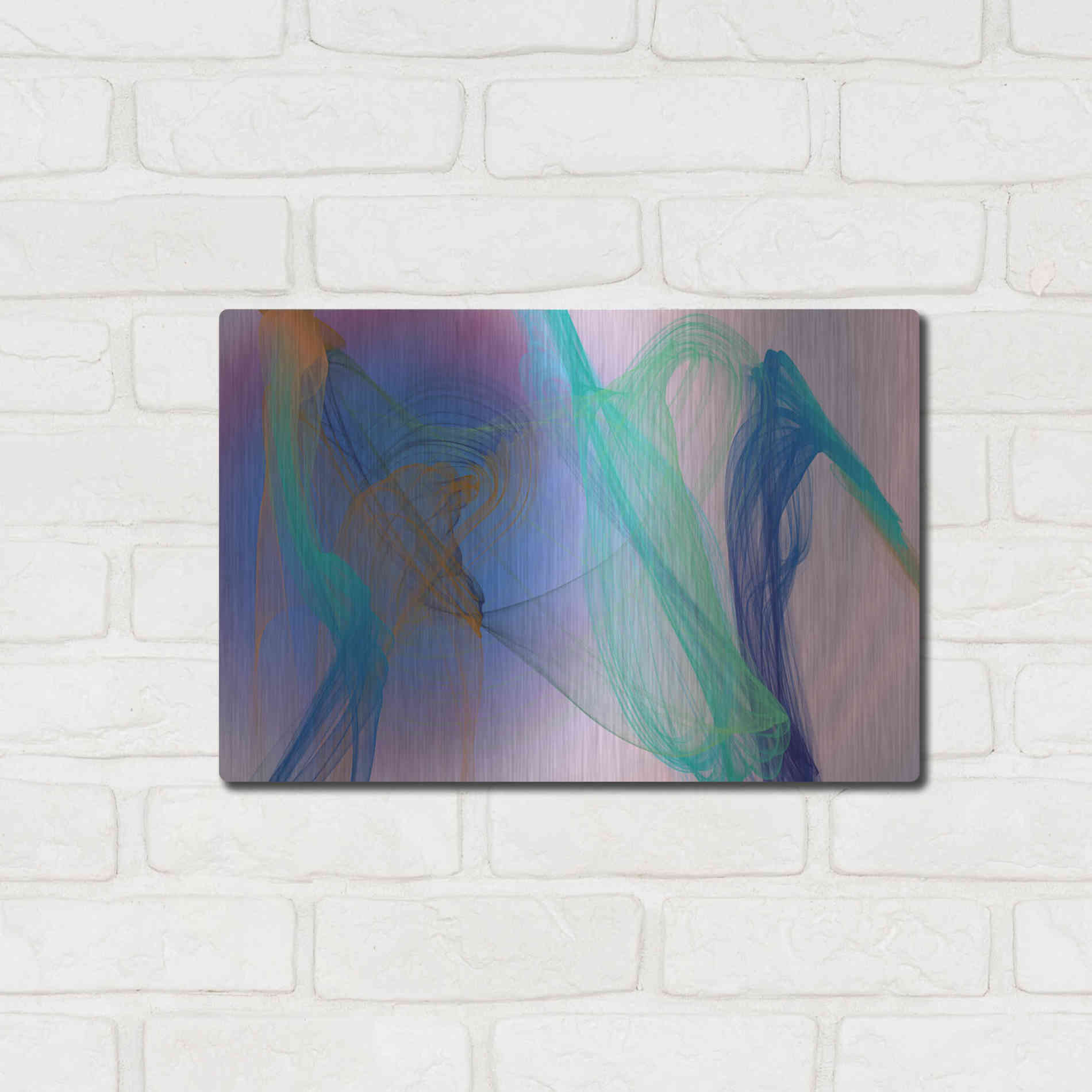 Luxe Metal Art 'Color In The Lines 9' by Irena Orlov Metal Wall Art,16x12