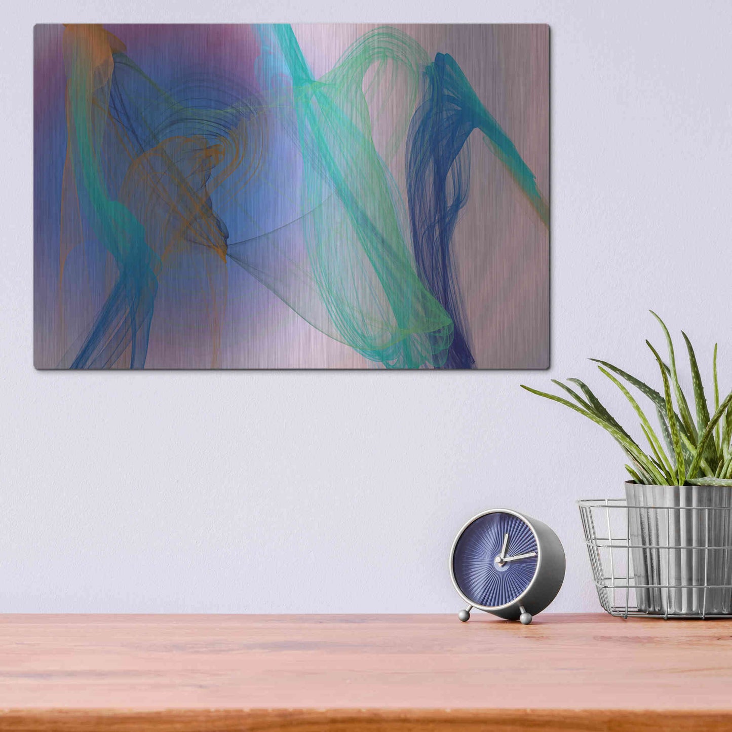 Luxe Metal Art 'Color In The Lines 9' by Irena Orlov Metal Wall Art,16x12