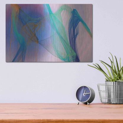 Luxe Metal Art 'Color In The Lines 9' by Irena Orlov Metal Wall Art,16x12