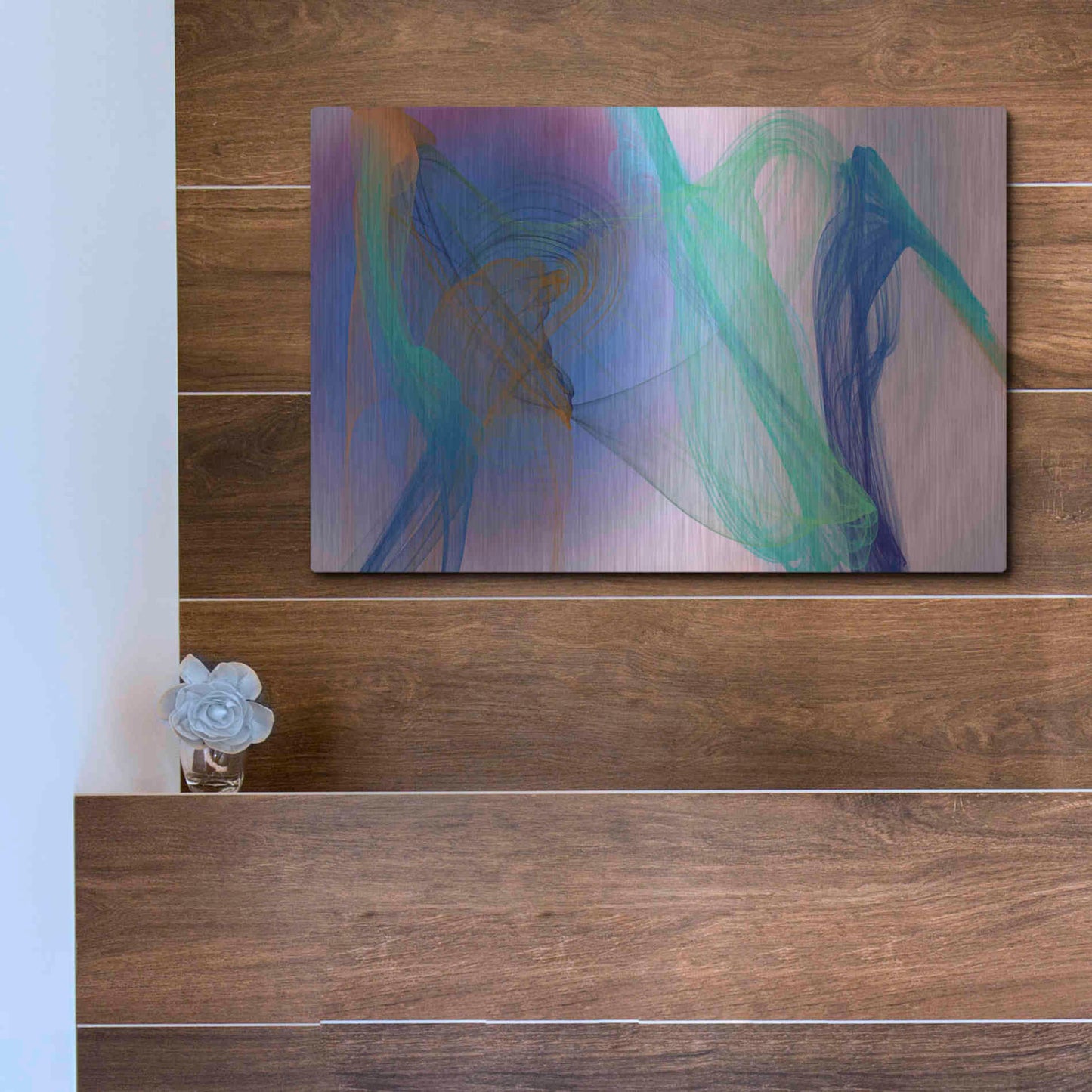Luxe Metal Art 'Color In The Lines 9' by Irena Orlov Metal Wall Art,16x12