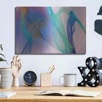 Luxe Metal Art 'Color In The Lines 9' by Irena Orlov Metal Wall Art,16x12