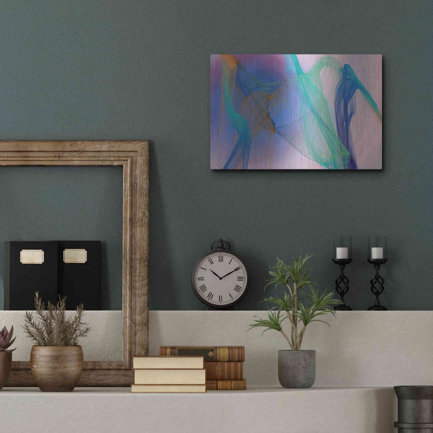 Luxe Metal Art 'Color In The Lines 9' by Irena Orlov Metal Wall Art,16x12