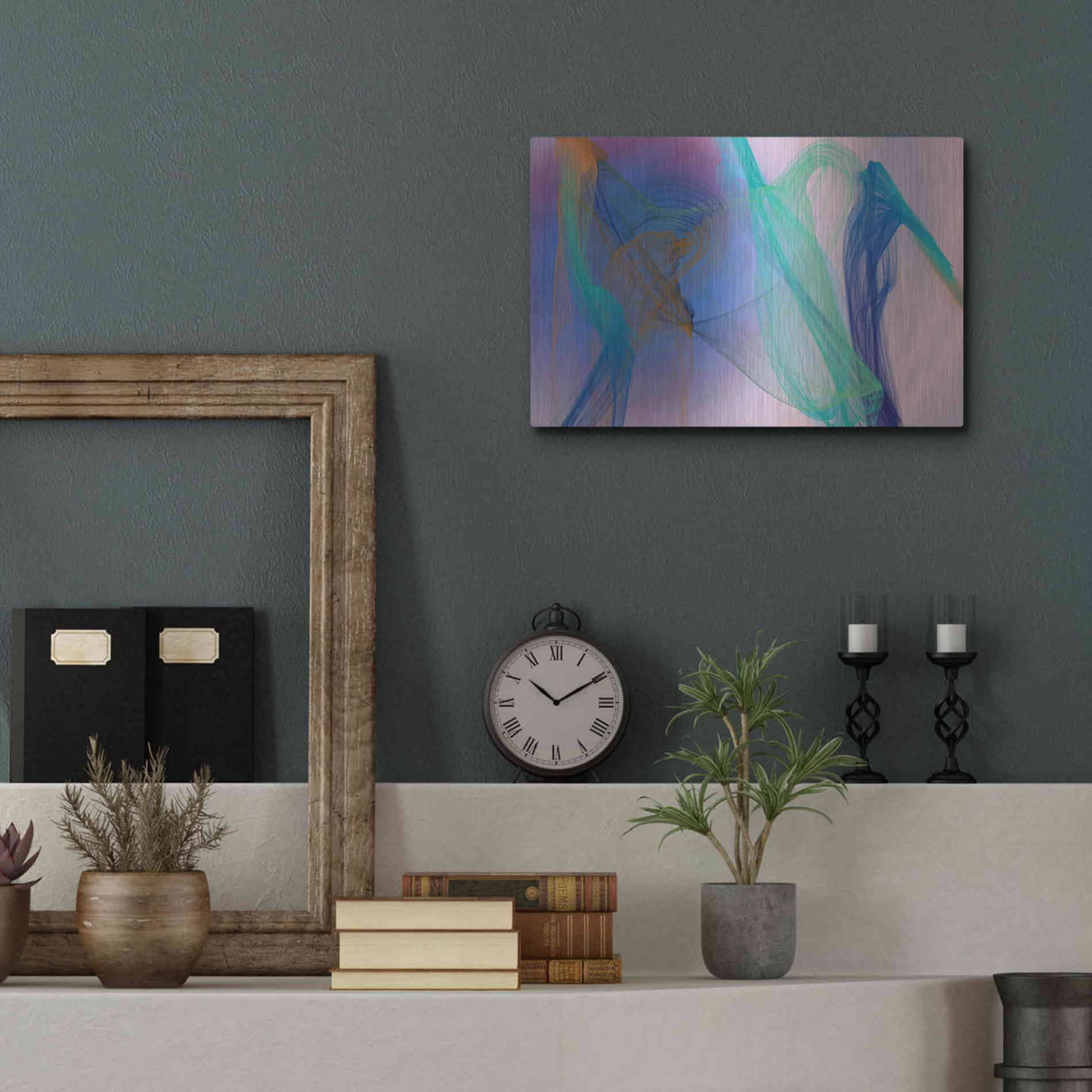 Luxe Metal Art 'Color In The Lines 9' by Irena Orlov Metal Wall Art,16x12