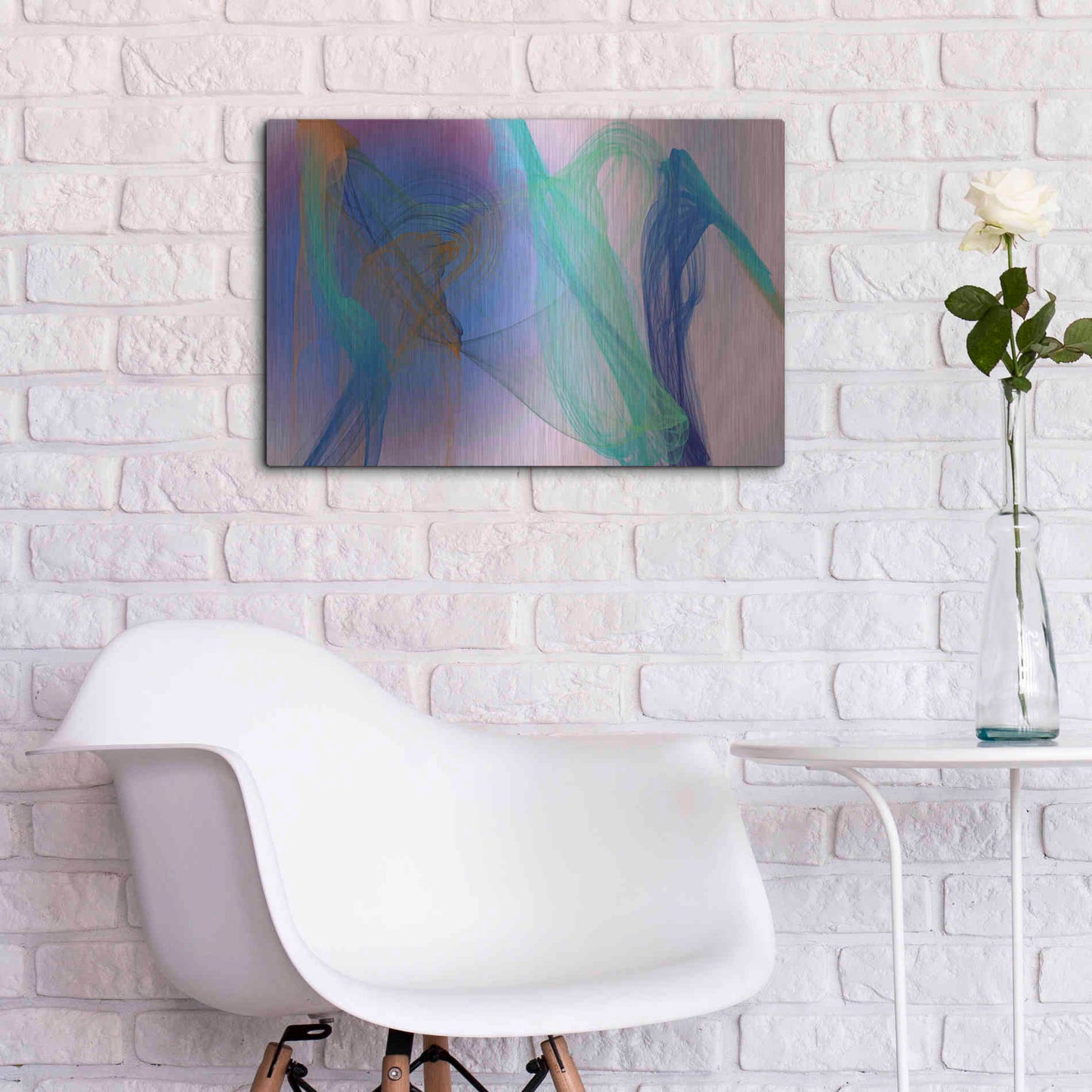 Luxe Metal Art 'Color In The Lines 9' by Irena Orlov Metal Wall Art,24x16