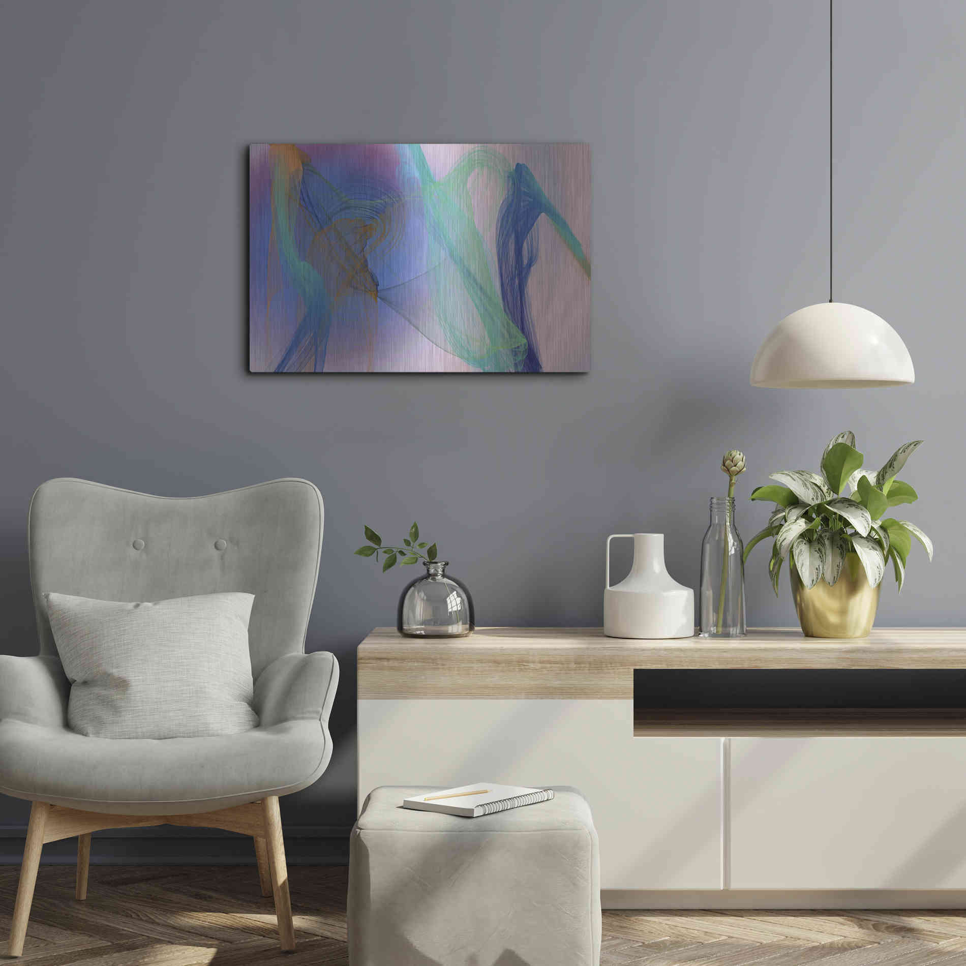 Luxe Metal Art 'Color In The Lines 9' by Irena Orlov Metal Wall Art,24x16