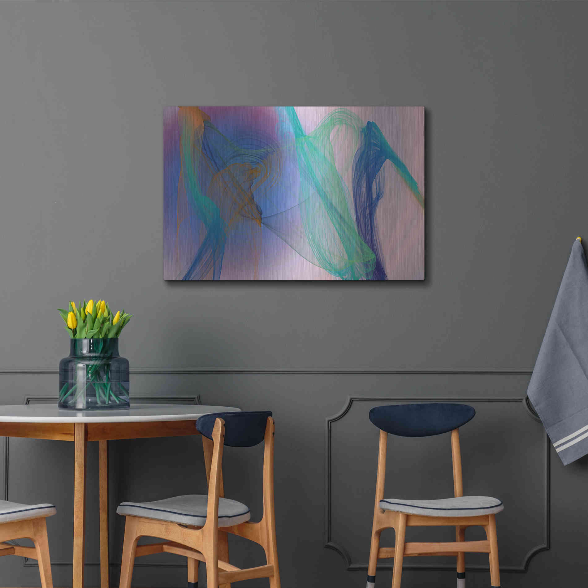Luxe Metal Art 'Color In The Lines 9' by Irena Orlov Metal Wall Art,36x24