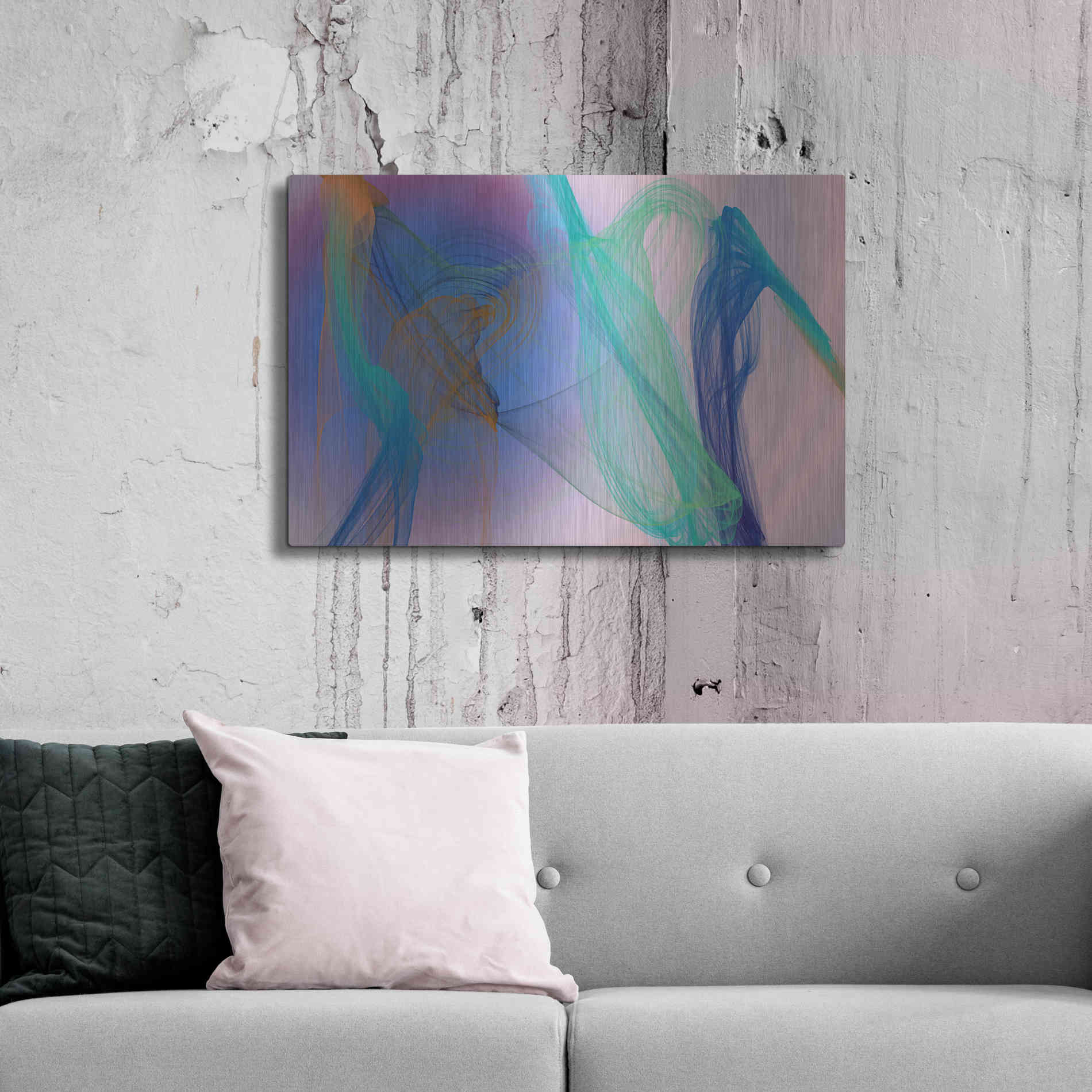 Luxe Metal Art 'Color In The Lines 9' by Irena Orlov Metal Wall Art,36x24