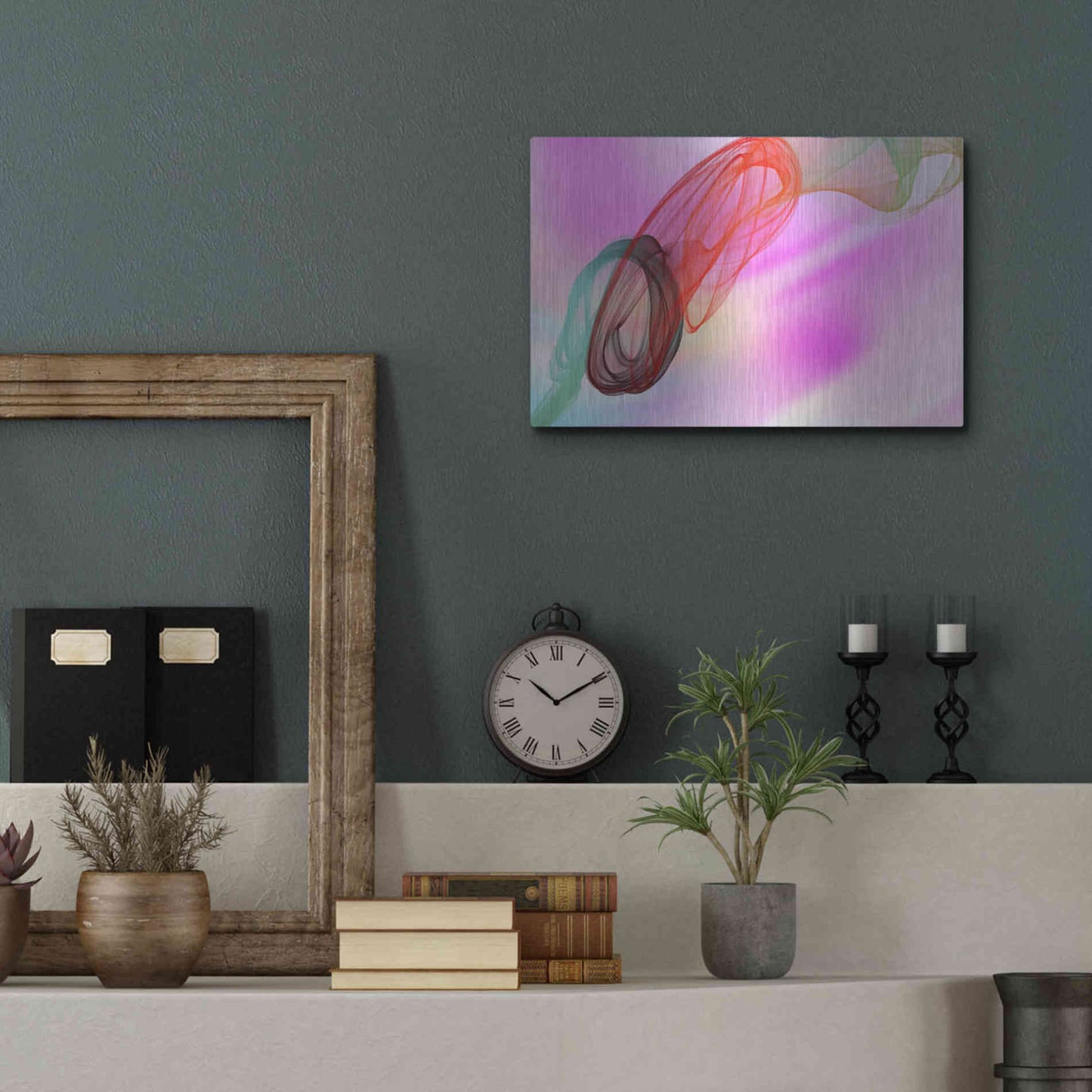 Luxe Metal Art 'Color In The Lines 10' by Irena Orlov Metal Wall Art,16x12