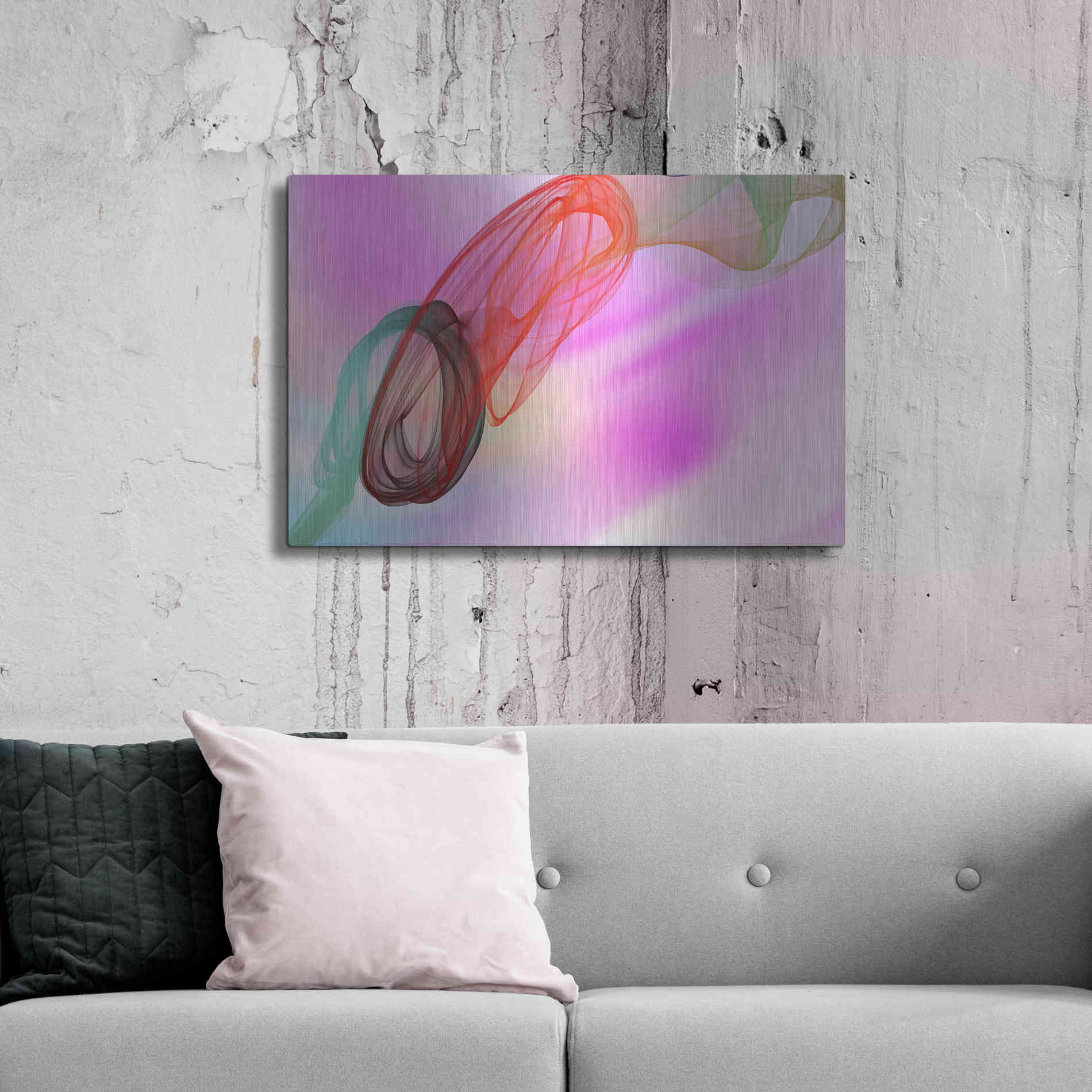 Luxe Metal Art 'Color In The Lines 10' by Irena Orlov Metal Wall Art,36x24