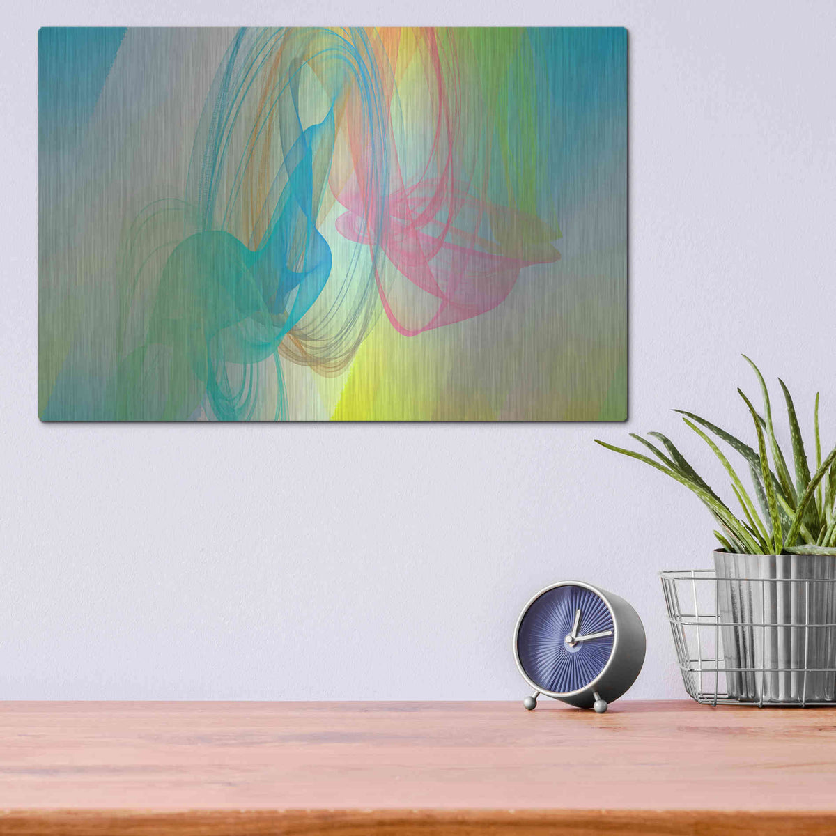 Luxe Metal Art 'Color In The Lines 11' by Irena Orlov Metal Wall Art,16x12