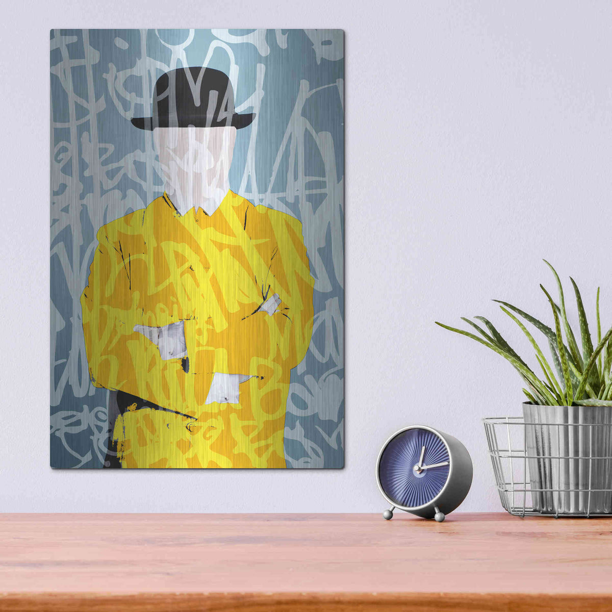 Luxe Metal Art 'Graffiti Man 9' by Irena Orlov Metal Wall Art,12x16