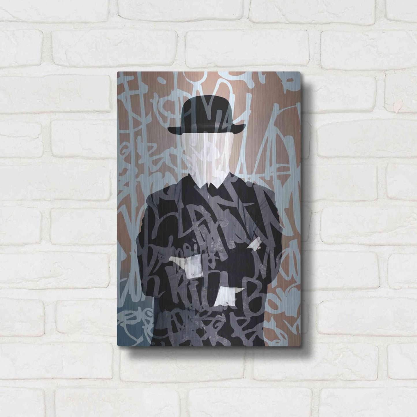 Luxe Metal Art 'Graffiti Man 7' by Irena Orlov Metal Wall Art,12x16