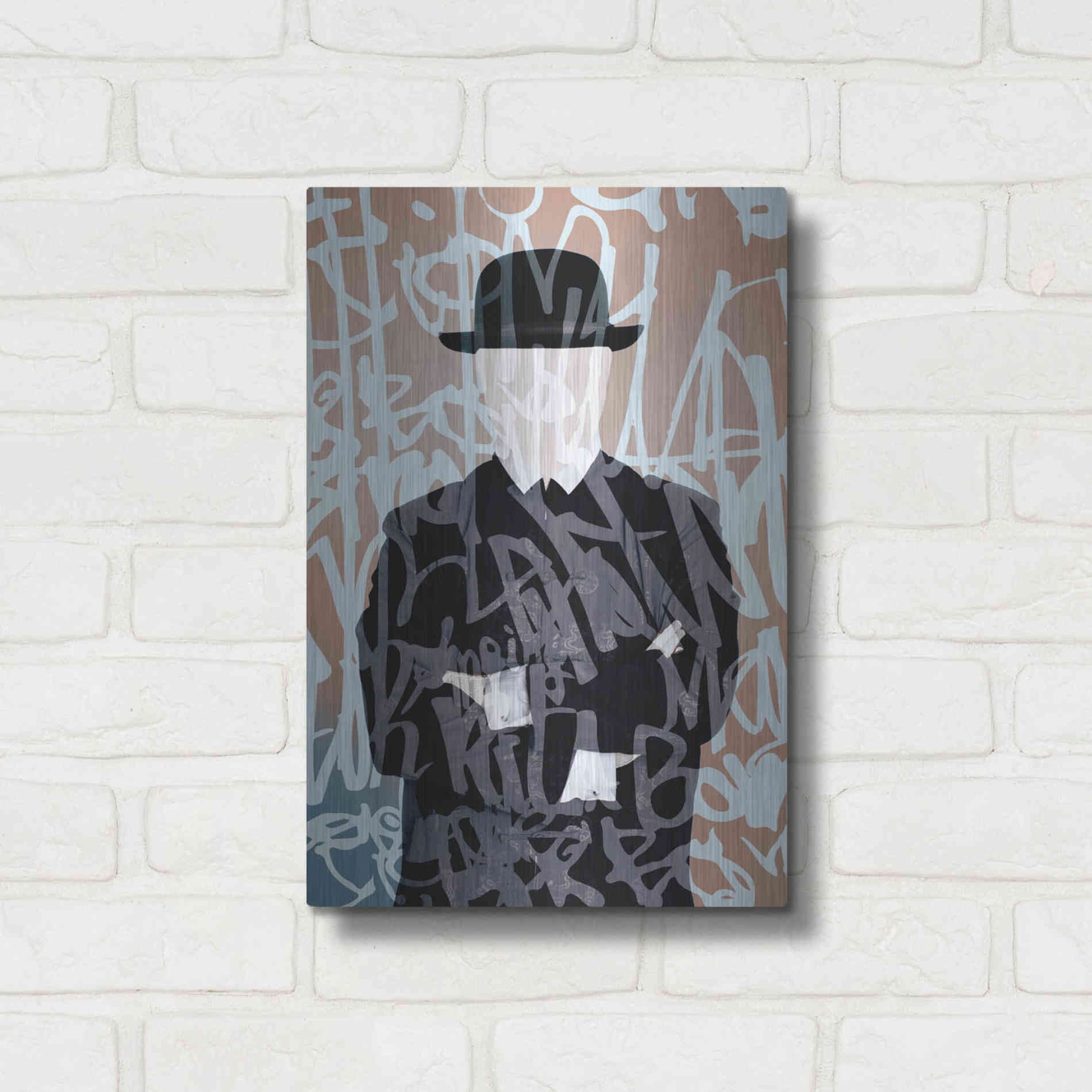 Luxe Metal Art 'Graffiti Man 7' by Irena Orlov Metal Wall Art,12x16