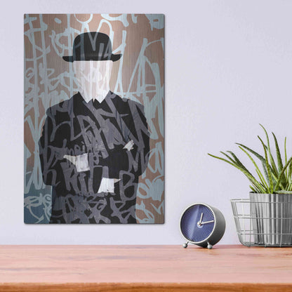 Luxe Metal Art 'Graffiti Man 7' by Irena Orlov Metal Wall Art,12x16