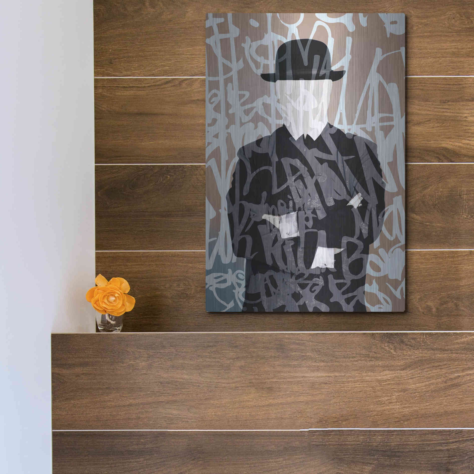 Luxe Metal Art 'Graffiti Man 7' by Irena Orlov Metal Wall Art,12x16