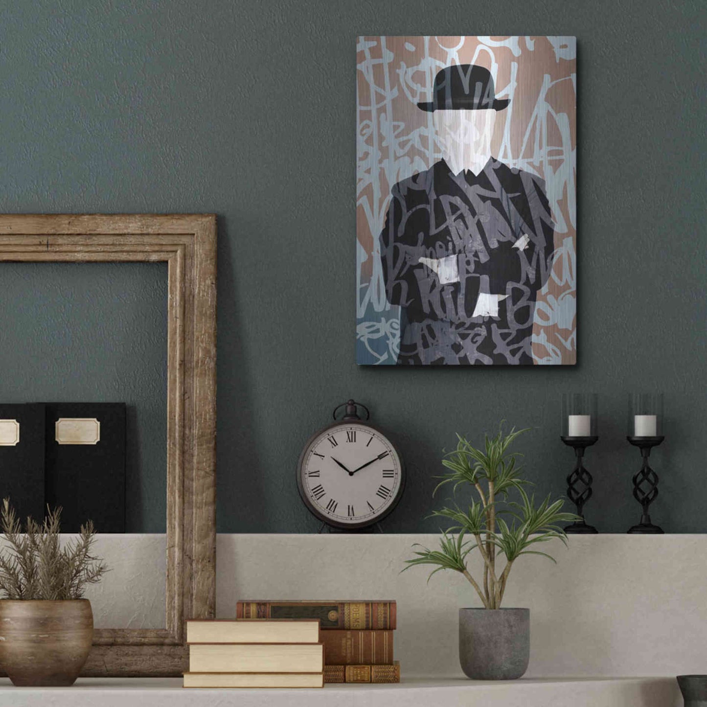 Luxe Metal Art 'Graffiti Man 7' by Irena Orlov Metal Wall Art,12x16
