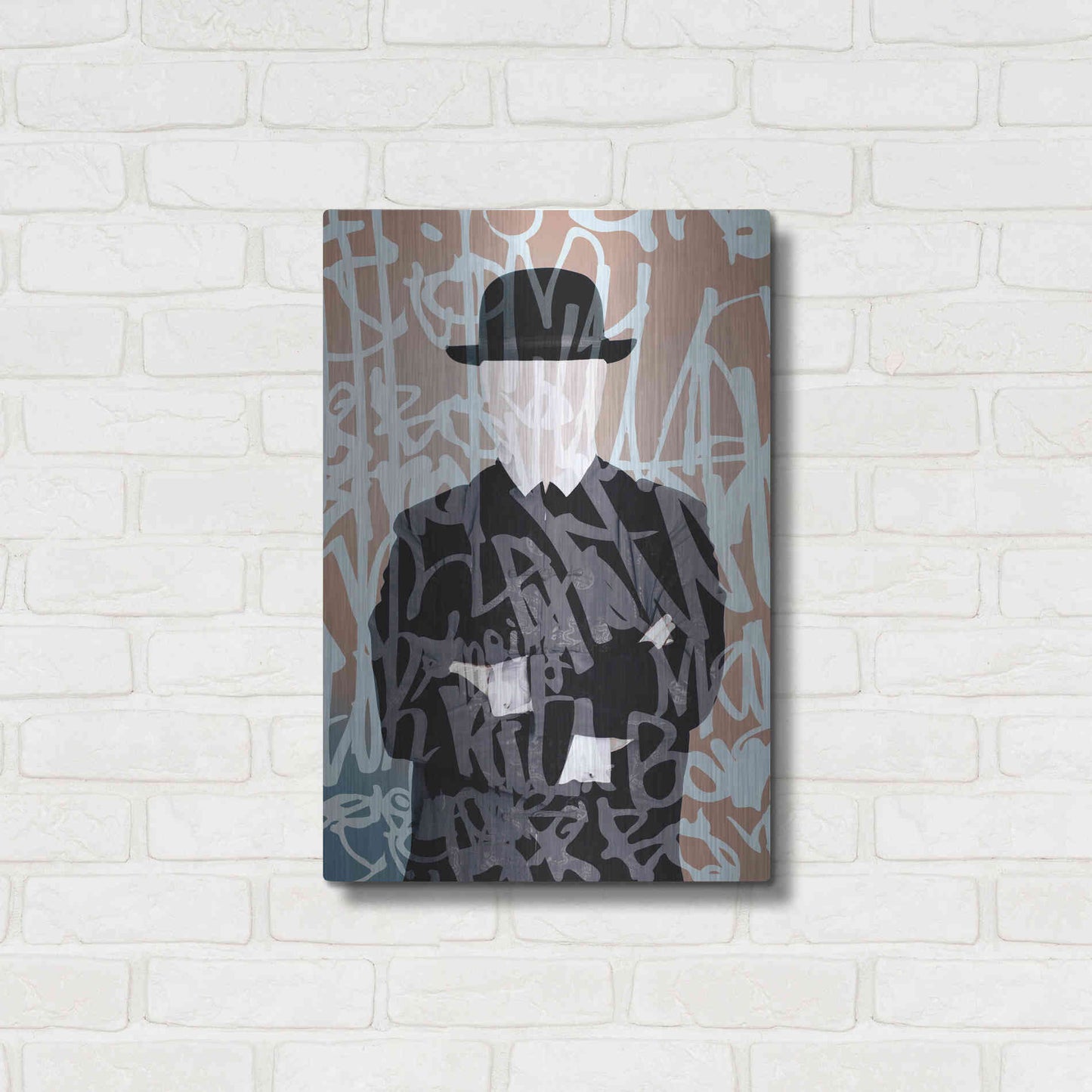 Luxe Metal Art 'Graffiti Man 7' by Irena Orlov Metal Wall Art,16x24