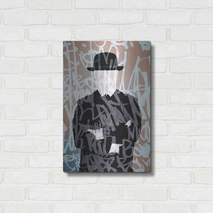 Luxe Metal Art 'Graffiti Man 7' by Irena Orlov Metal Wall Art,16x24