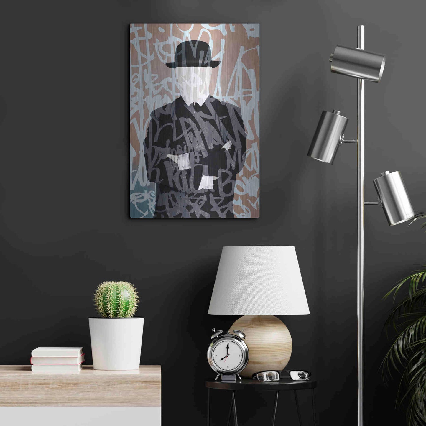 Luxe Metal Art 'Graffiti Man 7' by Irena Orlov Metal Wall Art,16x24