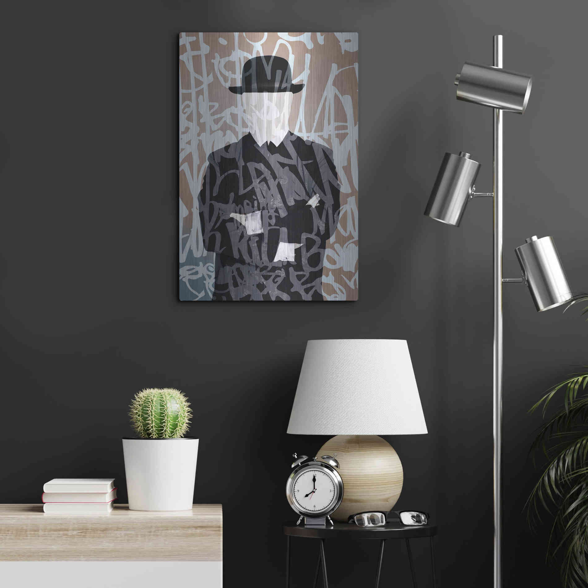 Luxe Metal Art 'Graffiti Man 7' by Irena Orlov Metal Wall Art,16x24