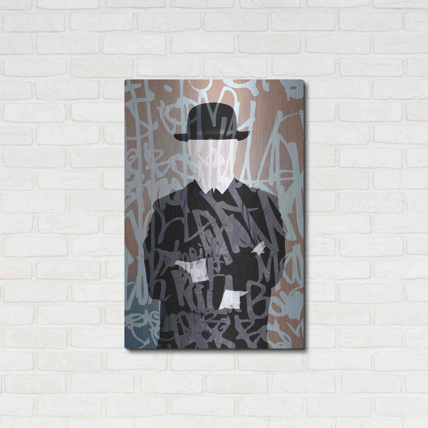 Luxe Metal Art 'Graffiti Man 7' by Irena Orlov Metal Wall Art,24x36