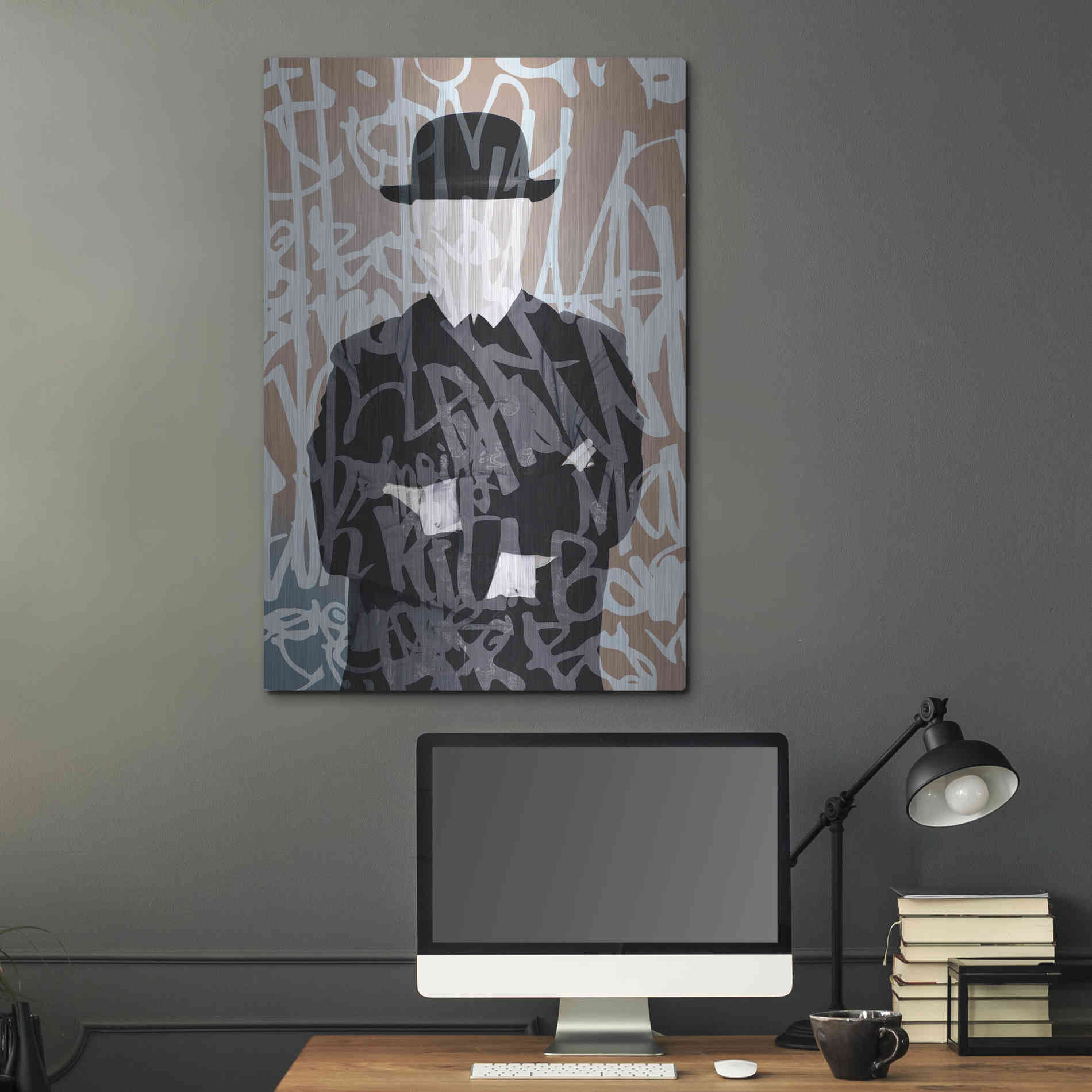 Luxe Metal Art 'Graffiti Man 7' by Irena Orlov Metal Wall Art,24x36