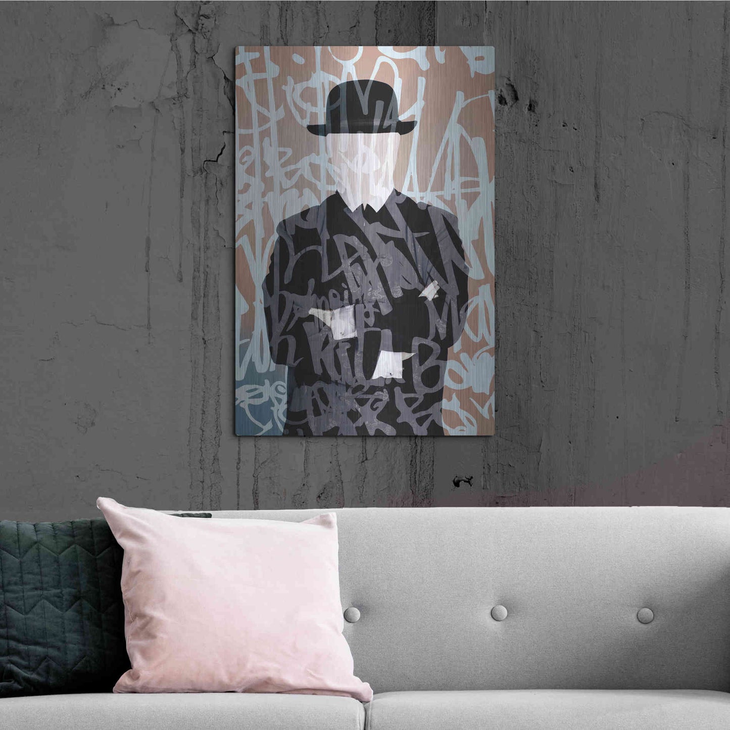 Luxe Metal Art 'Graffiti Man 7' by Irena Orlov Metal Wall Art,24x36