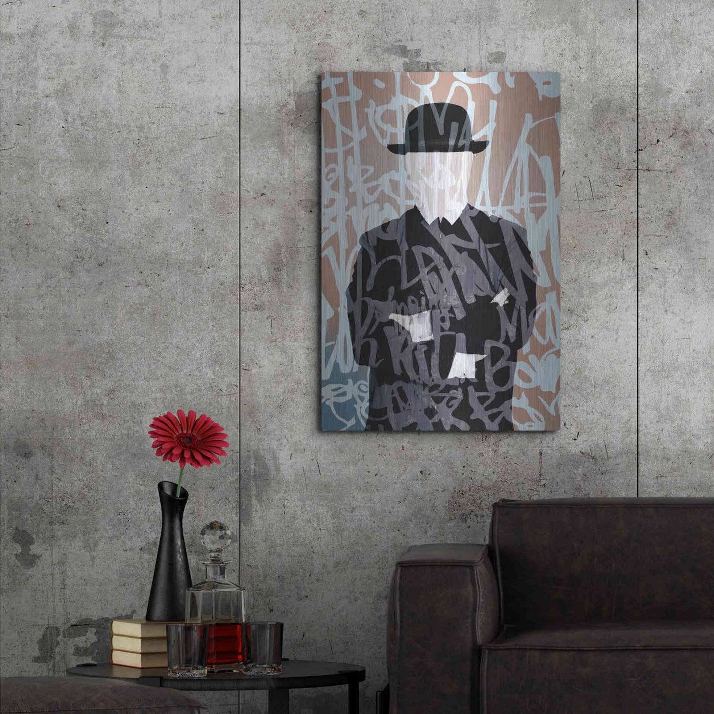 Luxe Metal Art 'Graffiti Man 7' by Irena Orlov Metal Wall Art,24x36