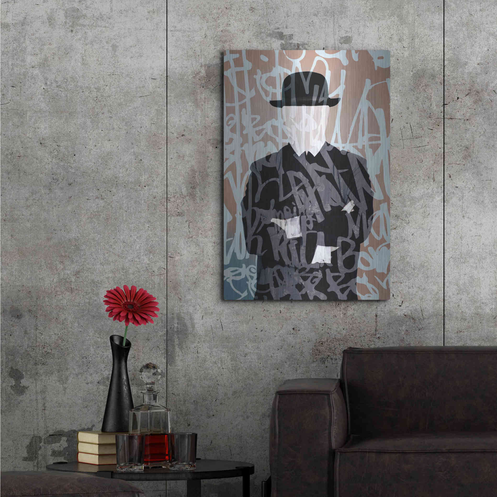 Luxe Metal Art 'Graffiti Man 7' by Irena Orlov Metal Wall Art,24x36