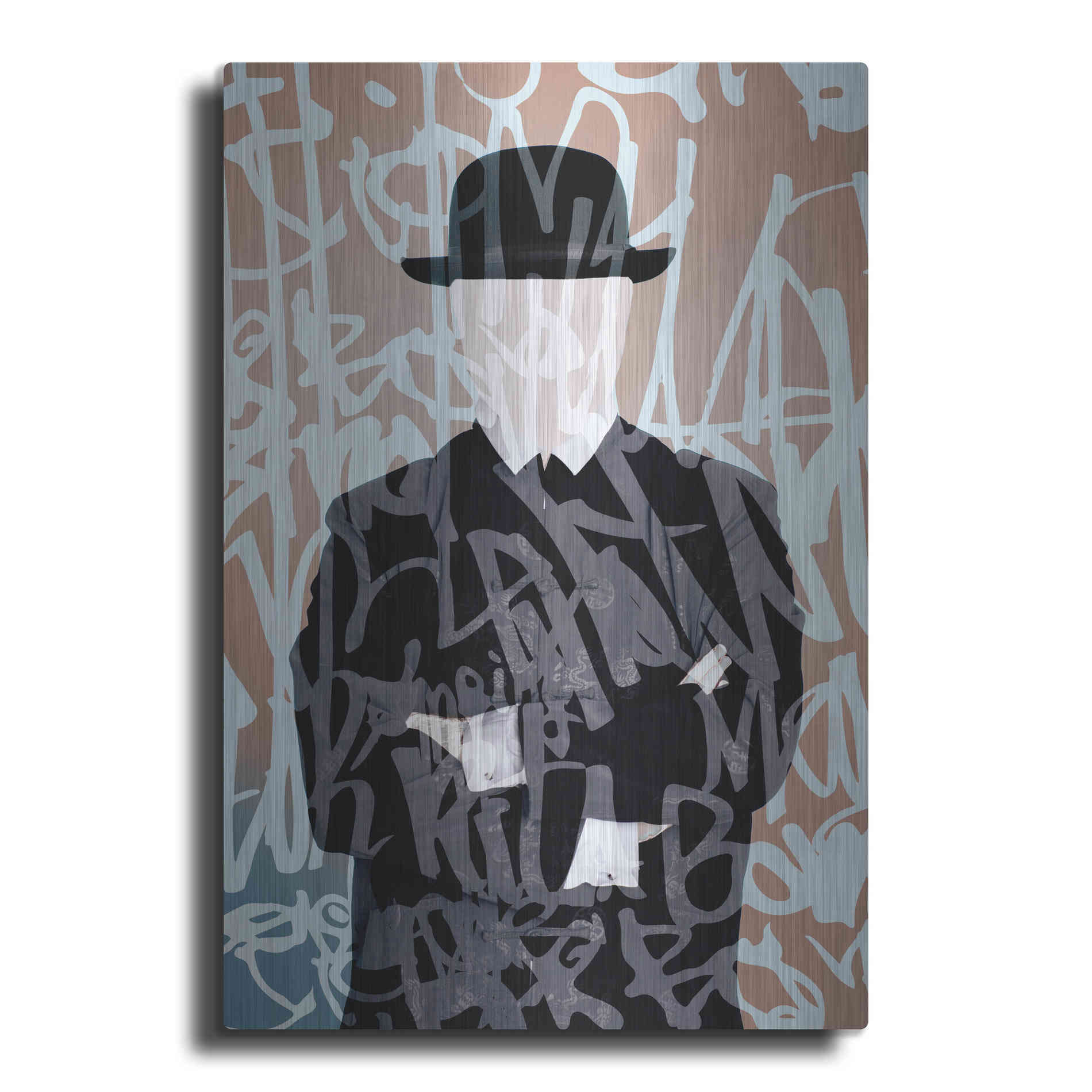 Luxe Metal Art 'Graffiti Man 7' by Irena Orlov Metal Wall Art