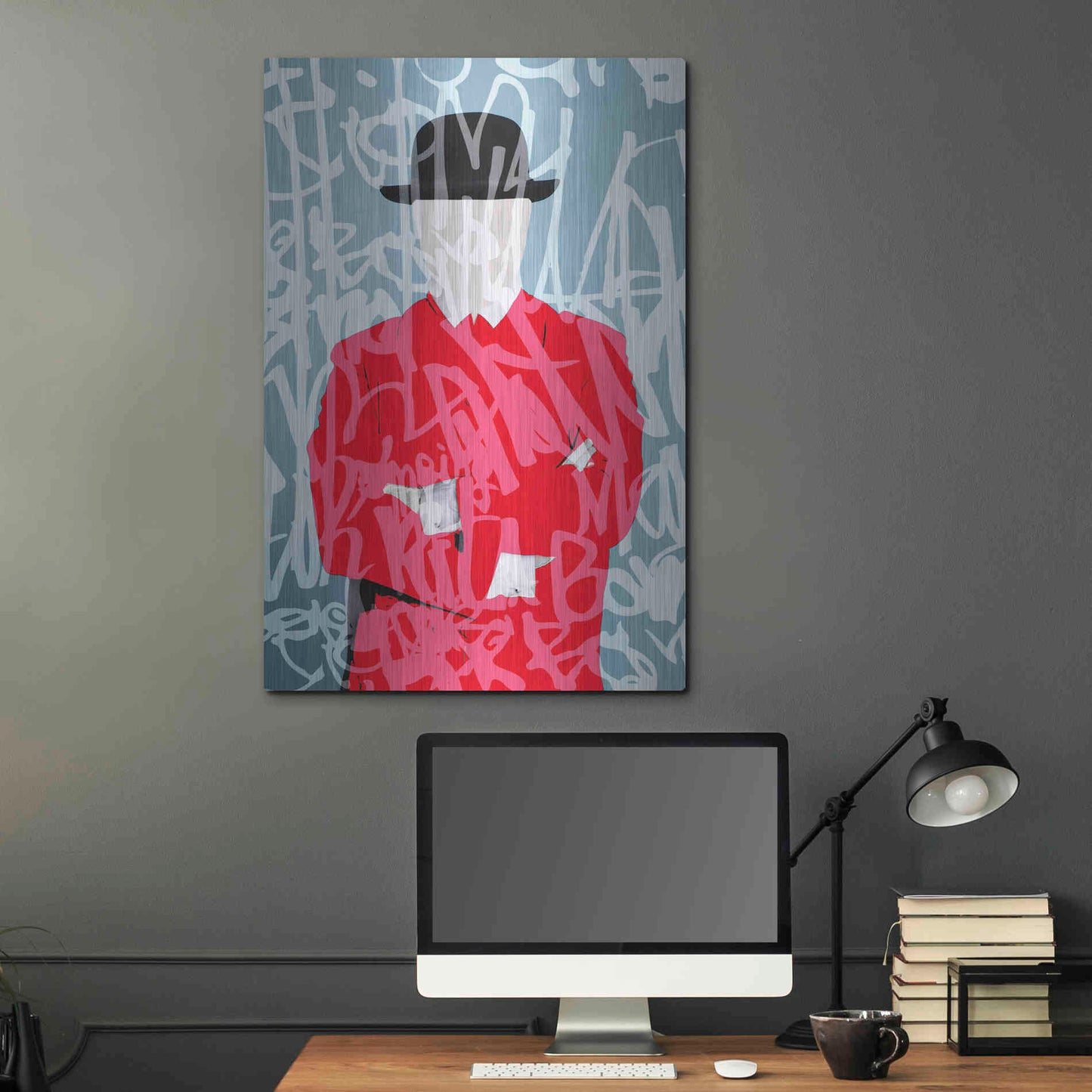 Luxe Metal Art 'Graffiti Man 4' by Irena Orlov Metal Wall Art,24x36