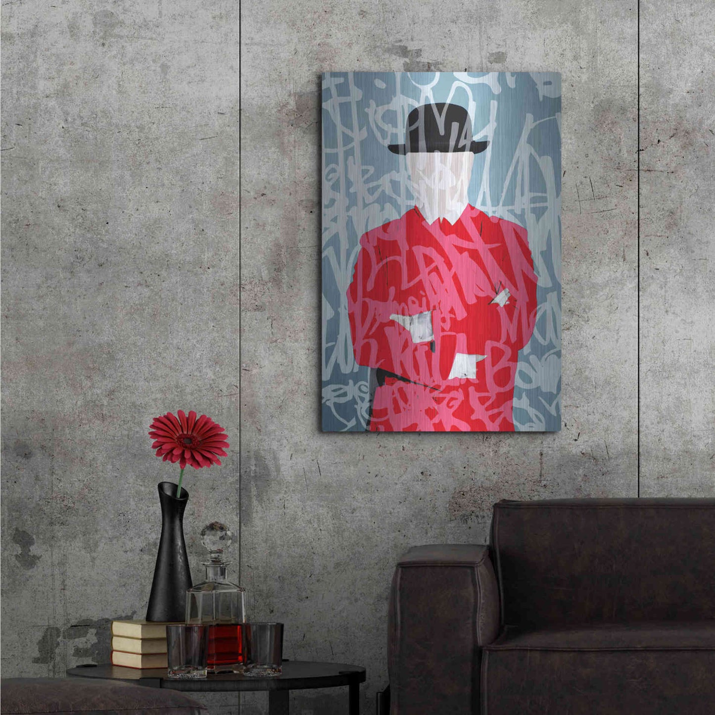 Luxe Metal Art 'Graffiti Man 4' by Irena Orlov Metal Wall Art,24x36