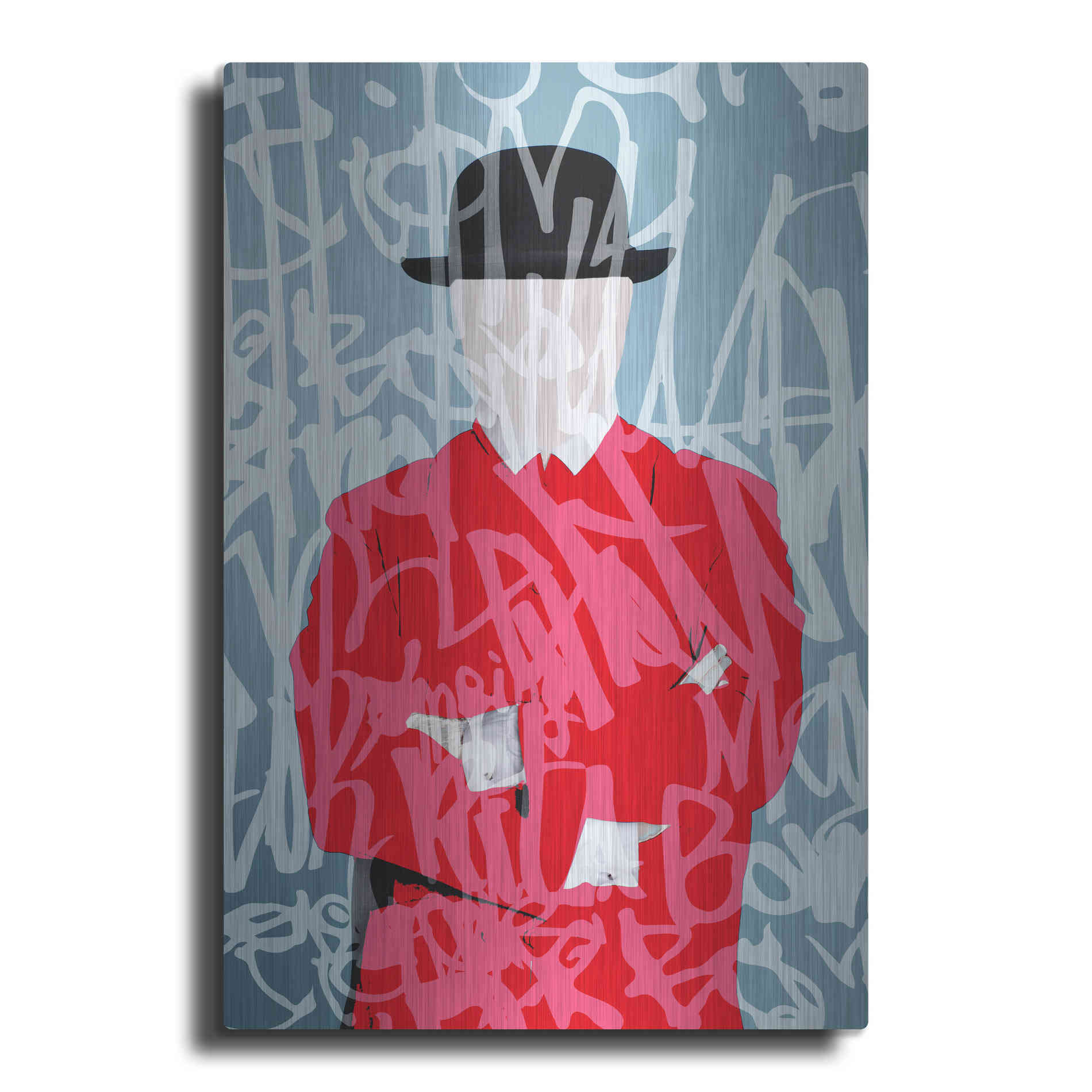 Luxe Metal Art 'Graffiti Man 4' by Irena Orlov Metal Wall Art