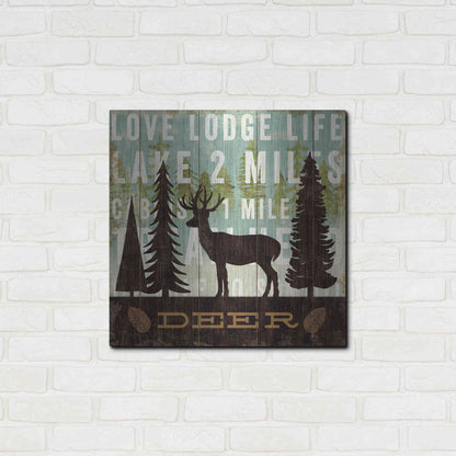 Luxe Metal Art 'Simple Living Deer' by Michael Mullan, Metal Wall Art,24x24