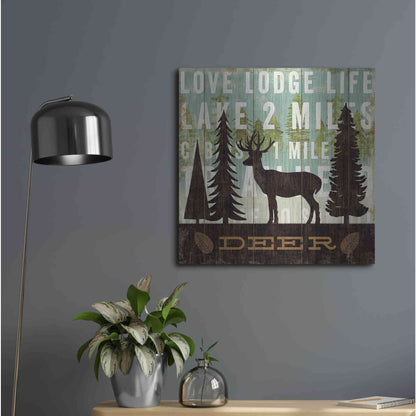 Luxe Metal Art 'Simple Living Deer' by Michael Mullan, Metal Wall Art,24x24