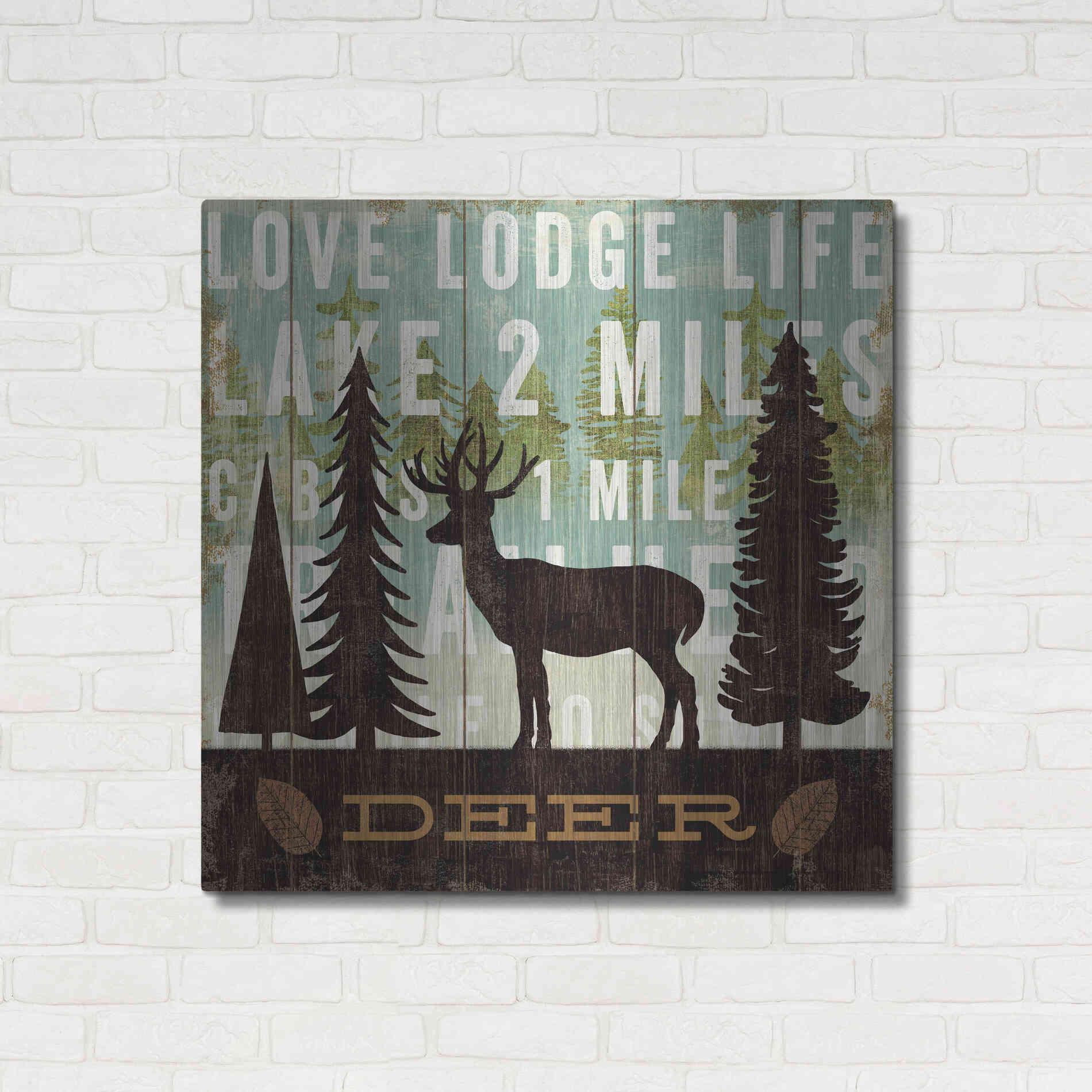 Luxe Metal Art 'Simple Living Deer' by Michael Mullan, Metal Wall Art,36x36