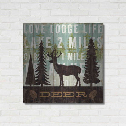 Luxe Metal Art 'Simple Living Deer' by Michael Mullan, Metal Wall Art,36x36