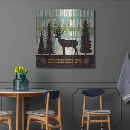 Luxe Metal Art 'Simple Living Deer' by Michael Mullan, Metal Wall Art,36x36