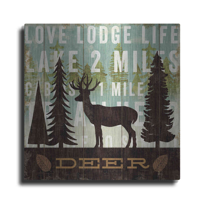 Luxe Metal Art 'Simple Living Deer' by Michael Mullan, Metal Wall Art