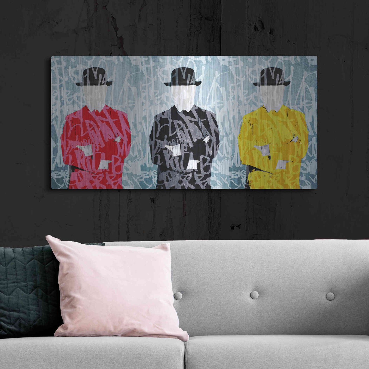 Luxe Metal Art 'Metaphysical Concept 1 ' by Irena Orlov Metal Wall Art,48x24
